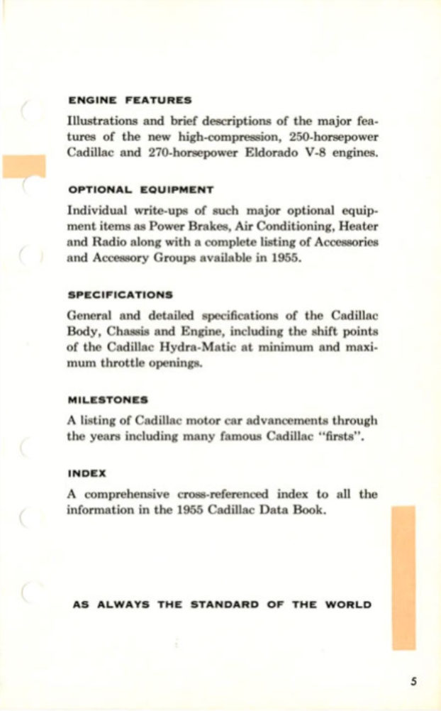 1955 Cadillac Salesmans Data Book Page 50